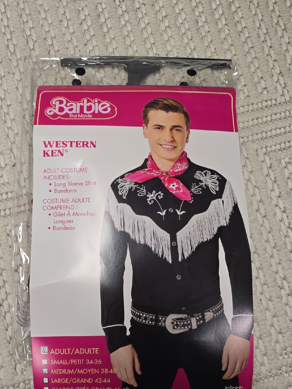 Barbie Western Ken Costume – Black Shirt with Pink Bandana
